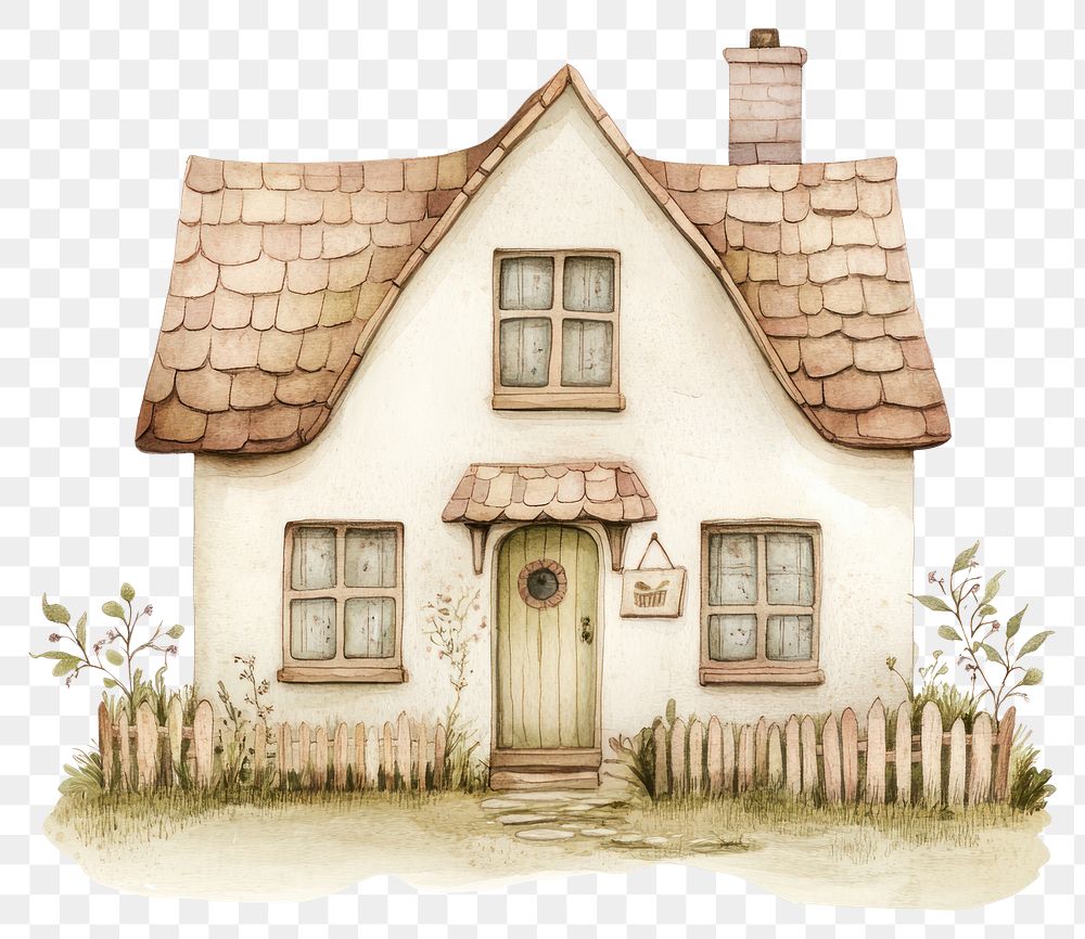 PNG  Cottage cottage architecture illustration.