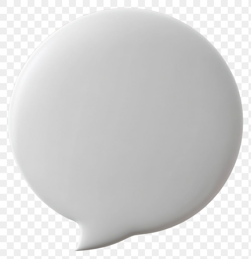 PNG White thinking speech bubble communication minimalist porcelain.