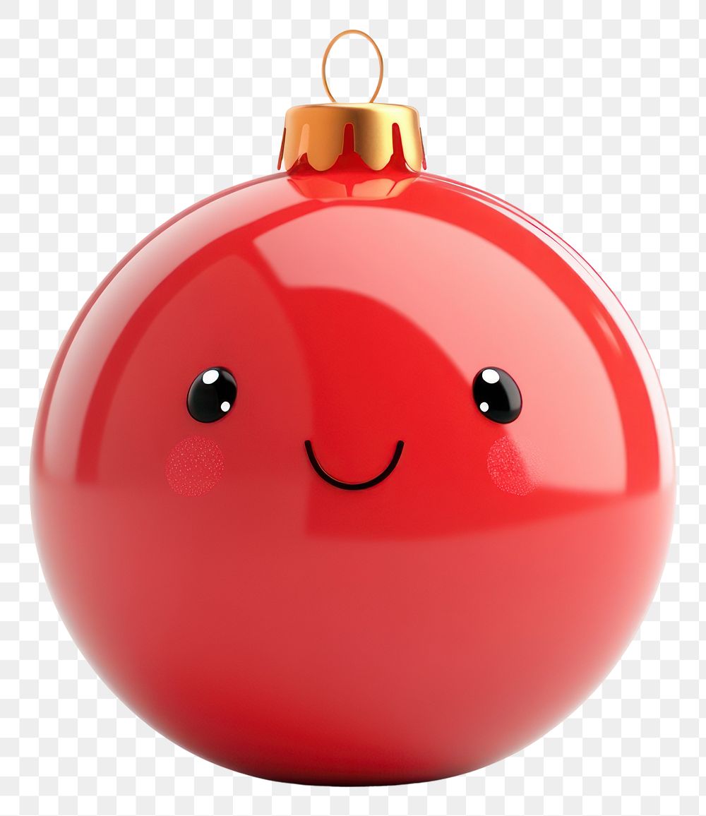 PNG Cute christmas ball ornament illustration accessories.