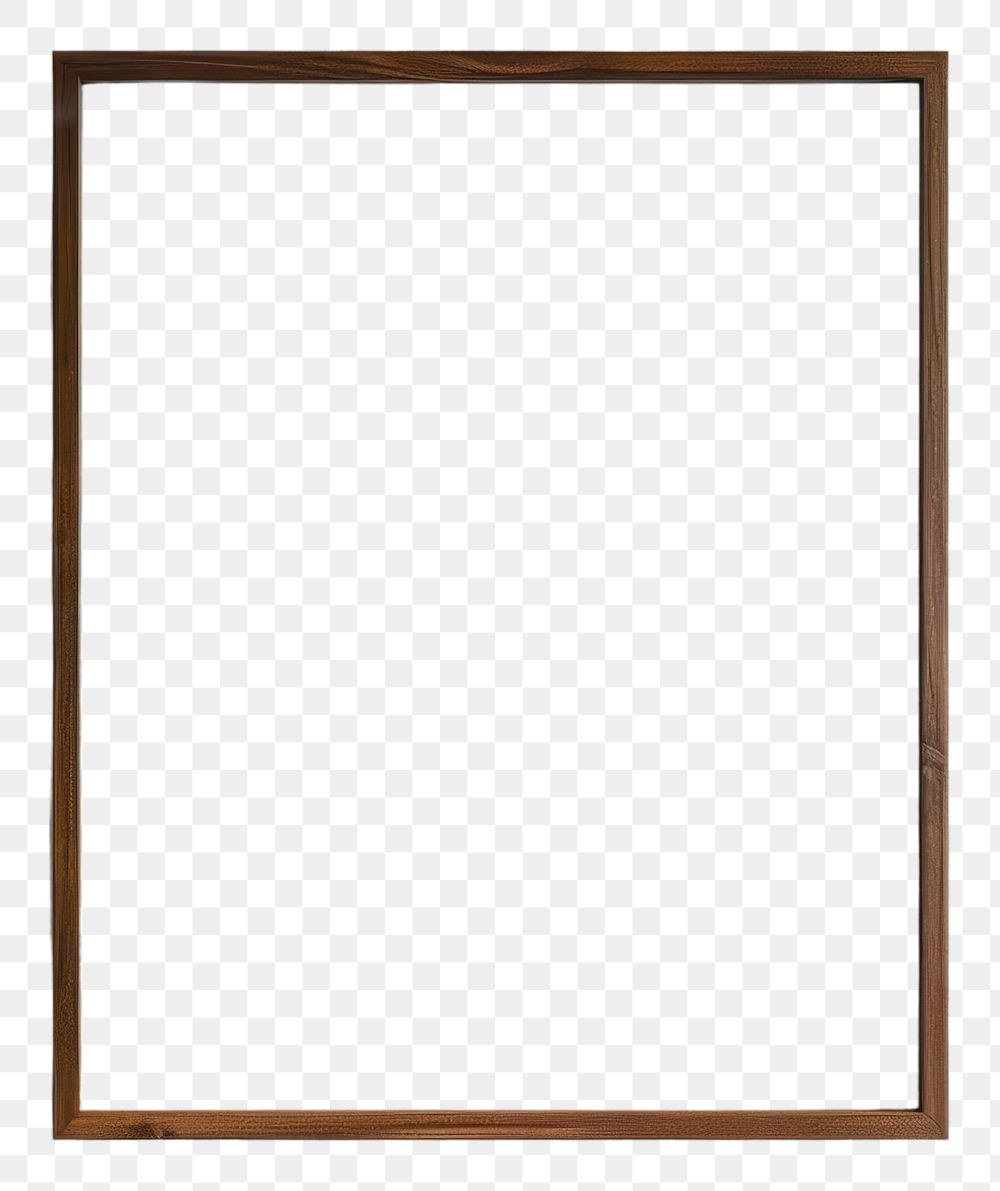 PNG Empty wooden frame on wall