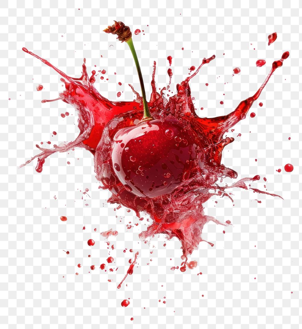 PNG Exploding cherry food explosion fruit.