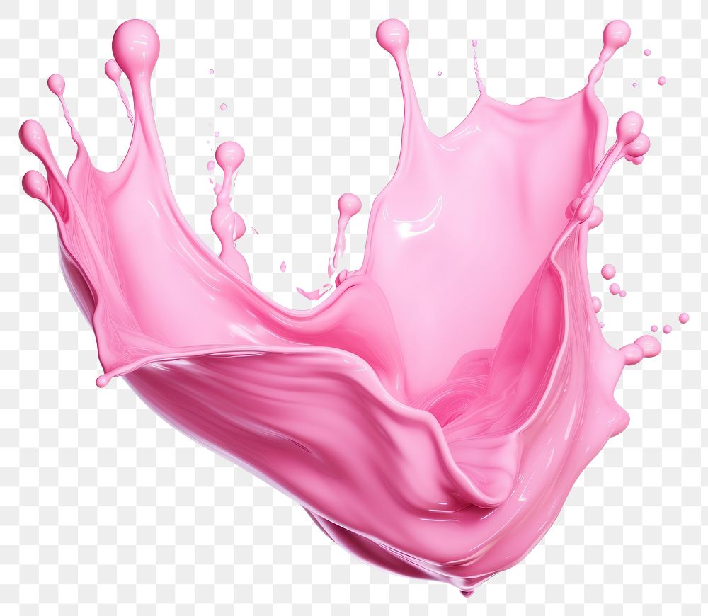 Pastel pink liquid splash beverage artistic vibrant.