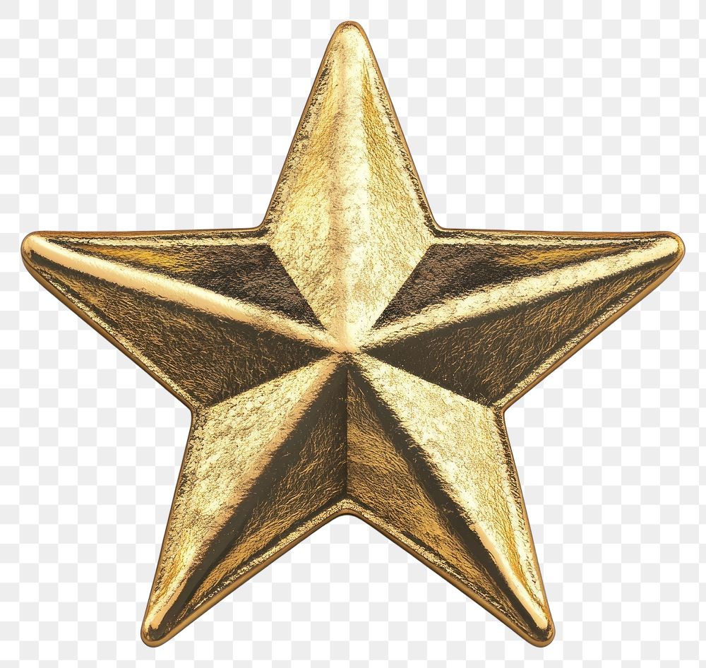 PNG Golden star icon symbol decoration metallic.