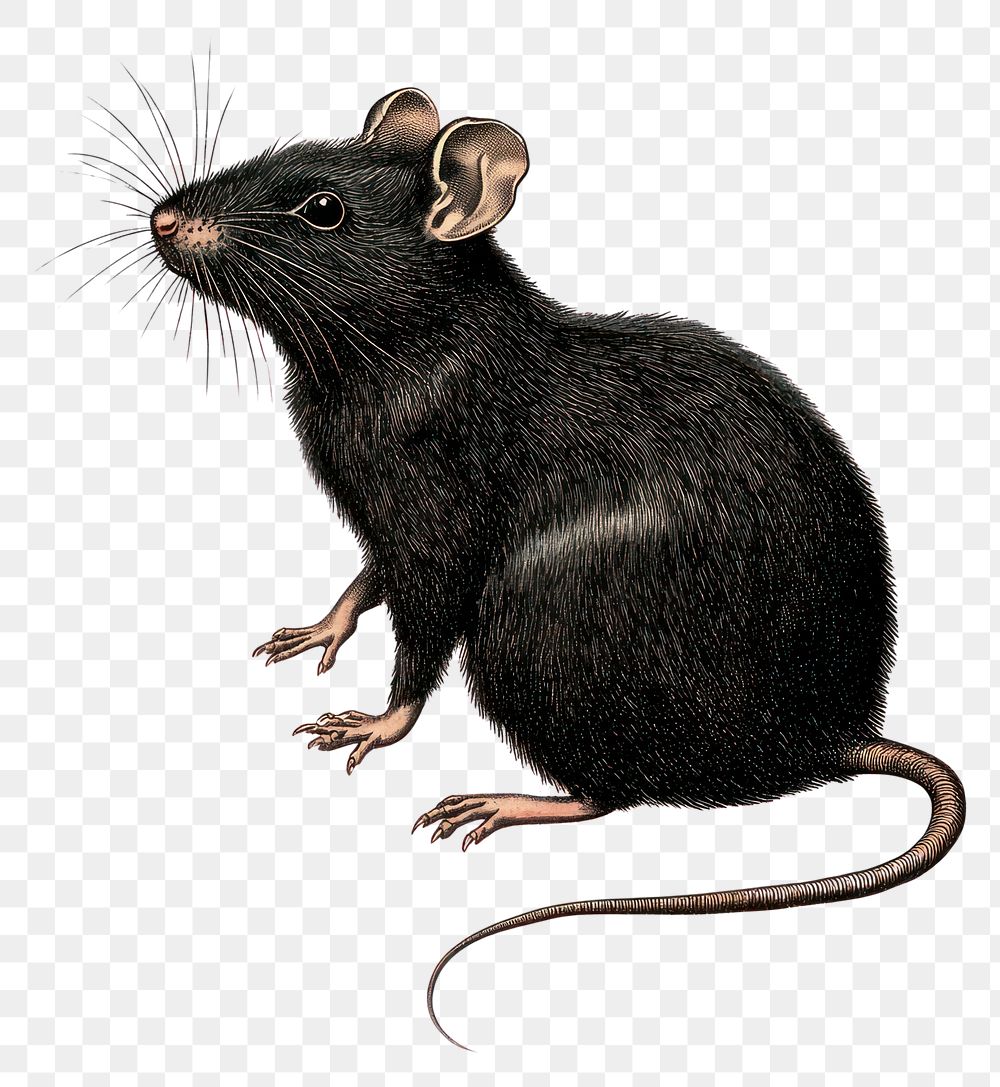 PNG Halloween rat detailed animal rodent.