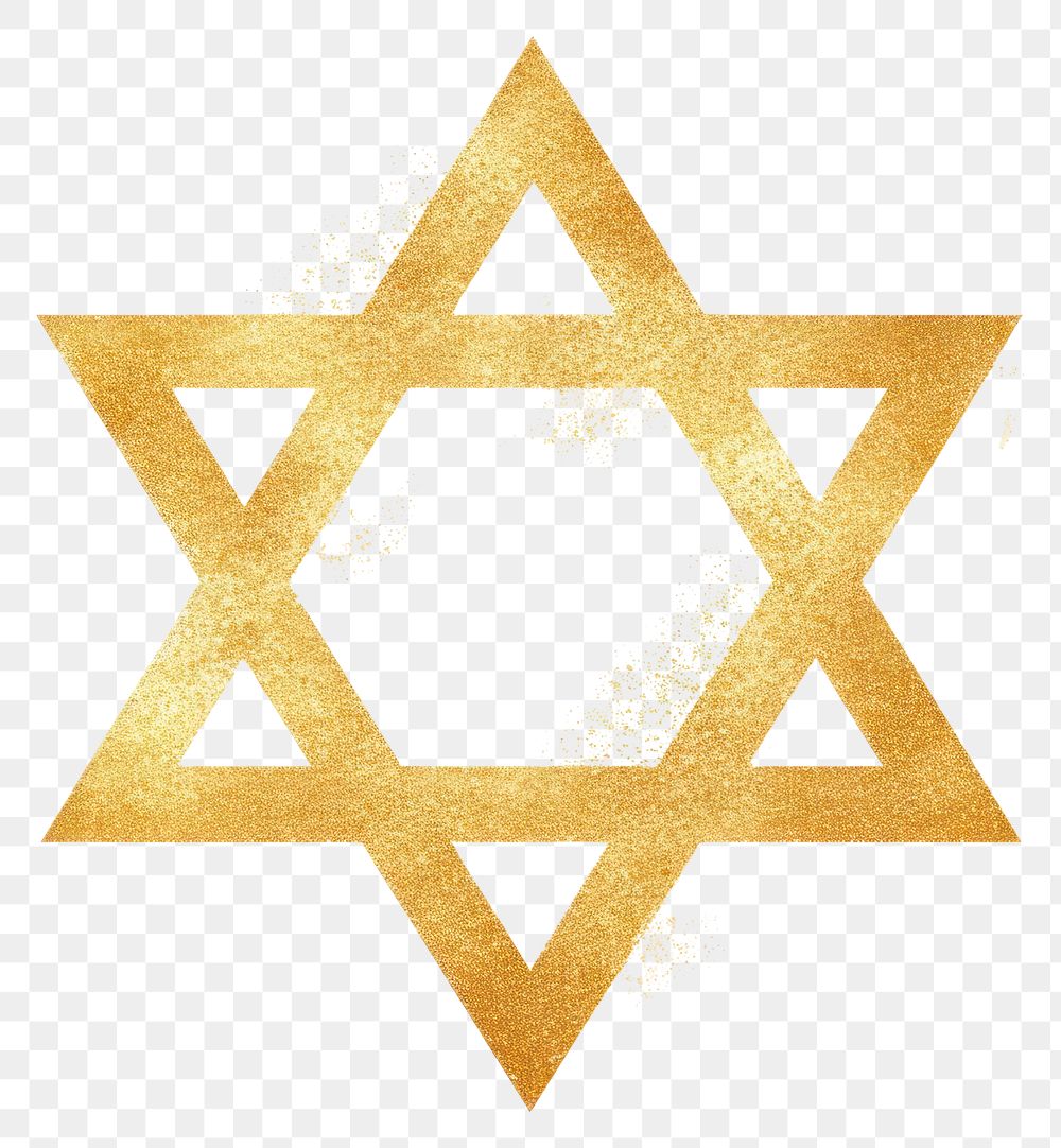 PNG Gold hexagram icon symbol shape white background.