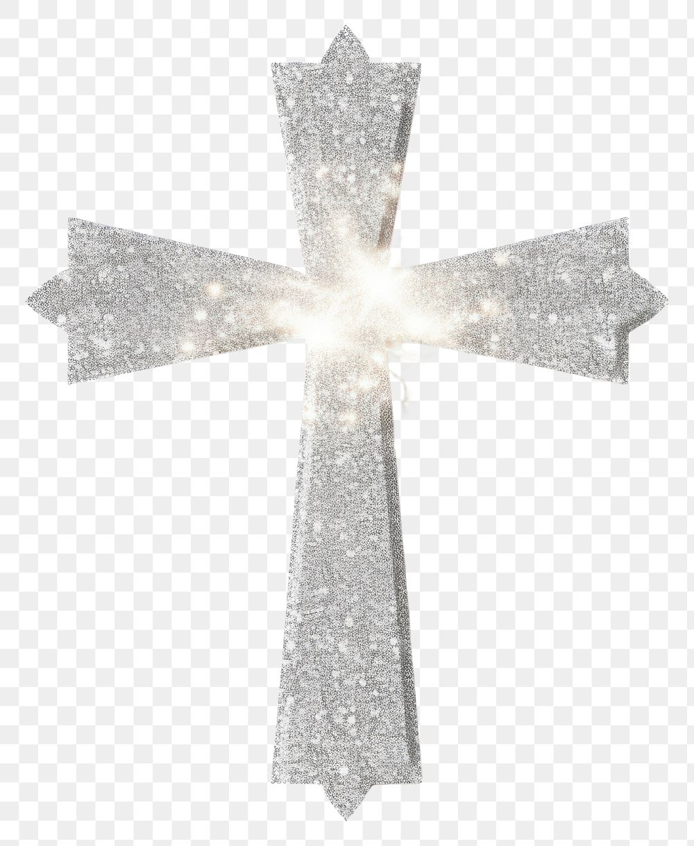 PNG Silver cross icon symbol white background spirituality.