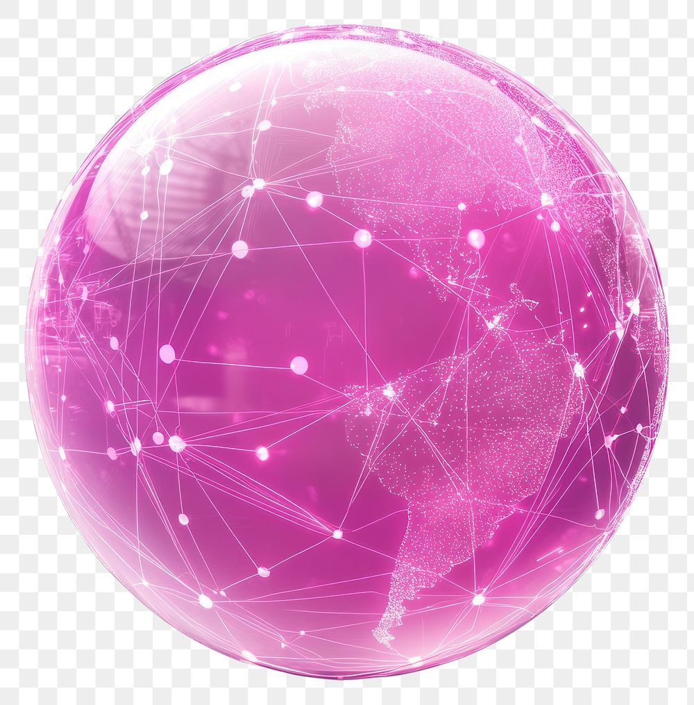 PNG Global connectivity in pink sphere