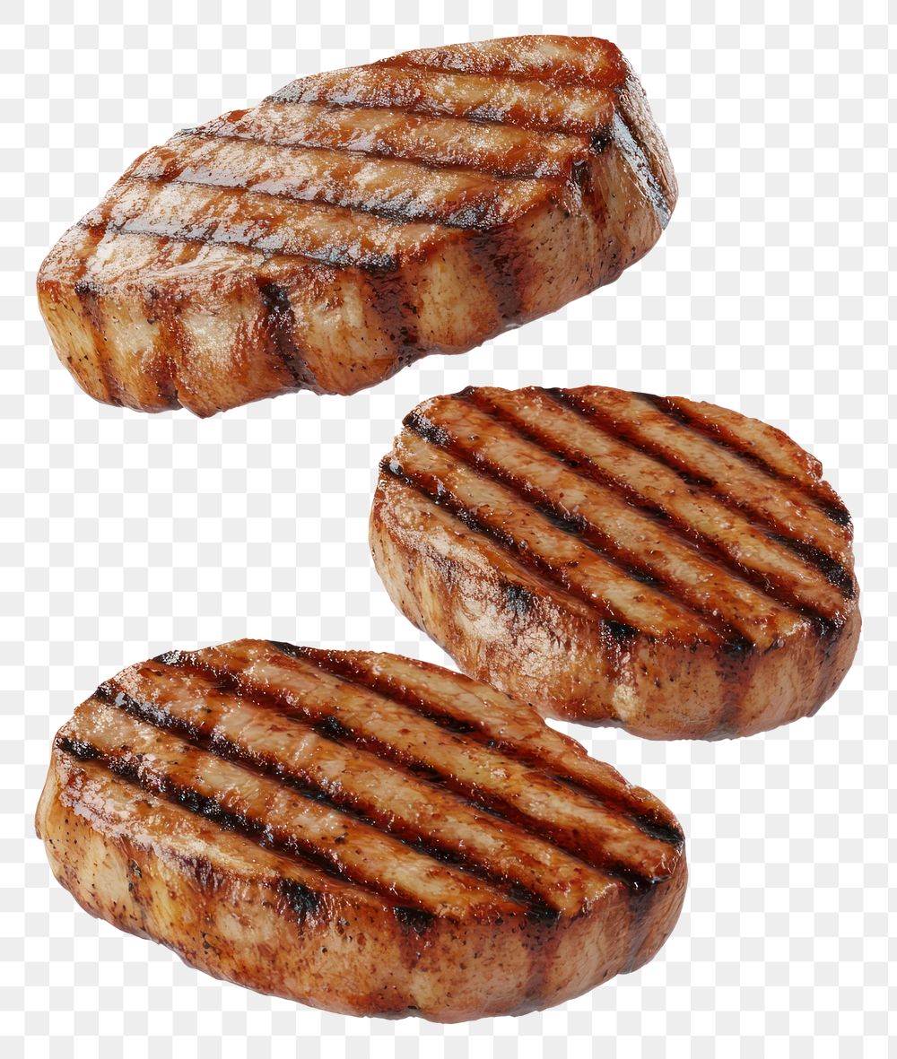 PNG Grill beef Chops steaks food meat background.