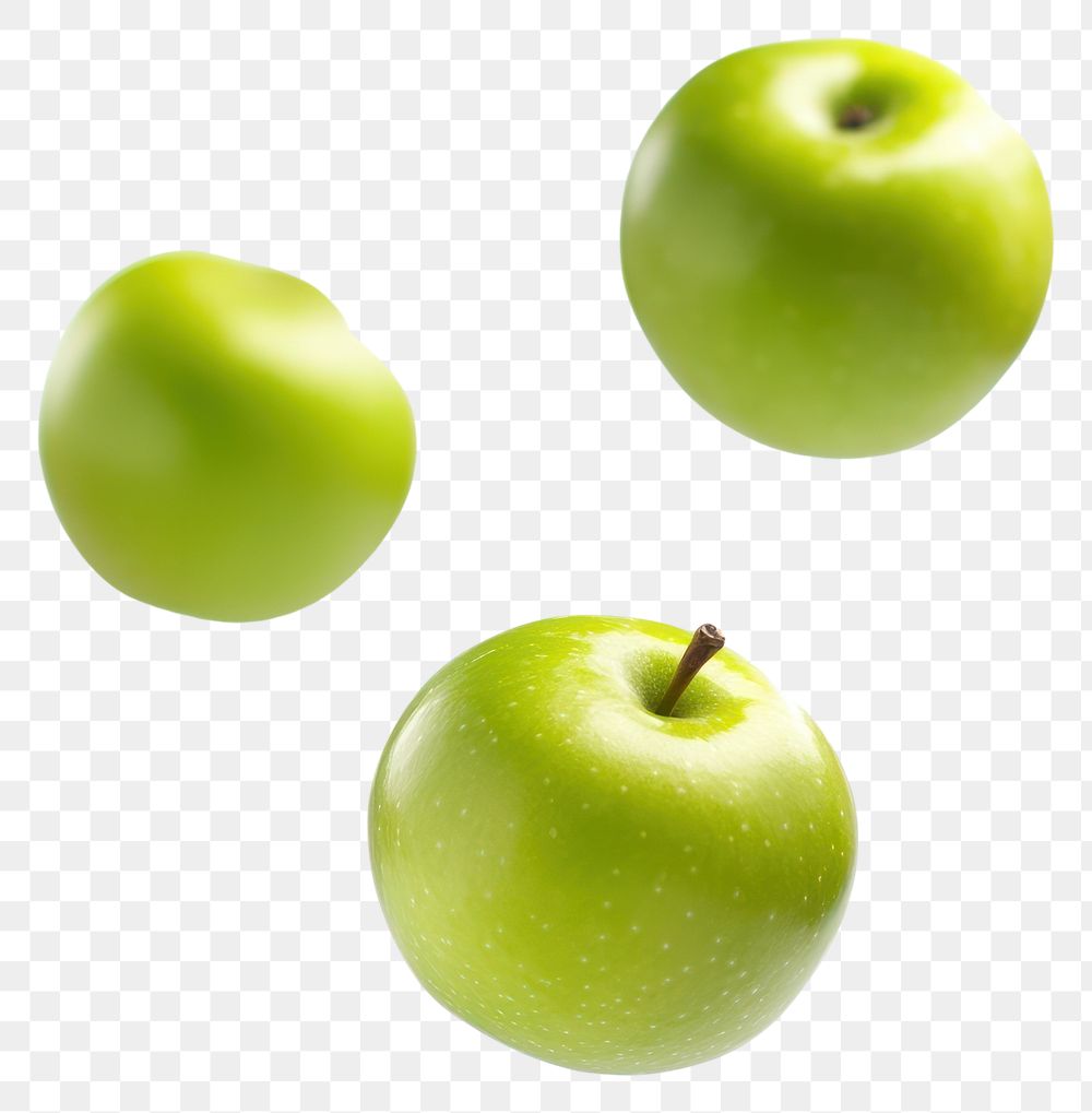 PNG Green apples background floating fruit.