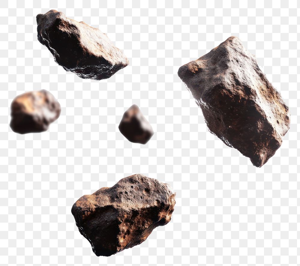 PNG Asteroid background floating isolated.