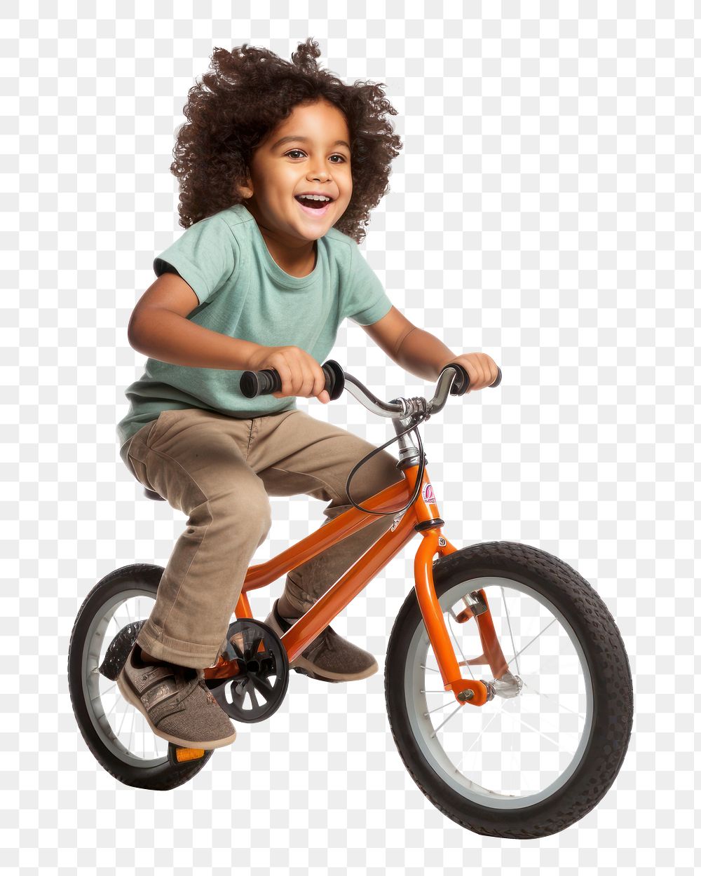 PNG child joyful riding bicycle