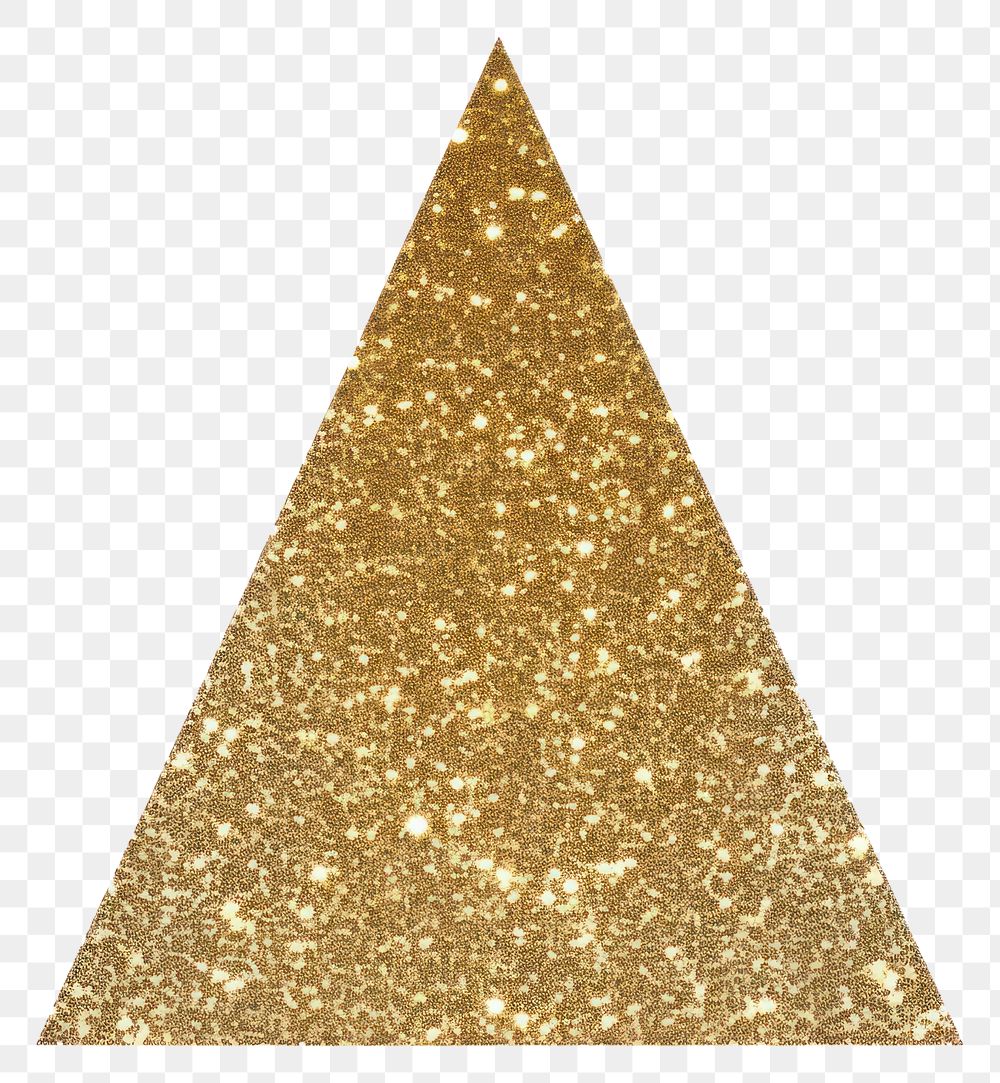 Glitter gold Christmas tree icon christmas shape white background.