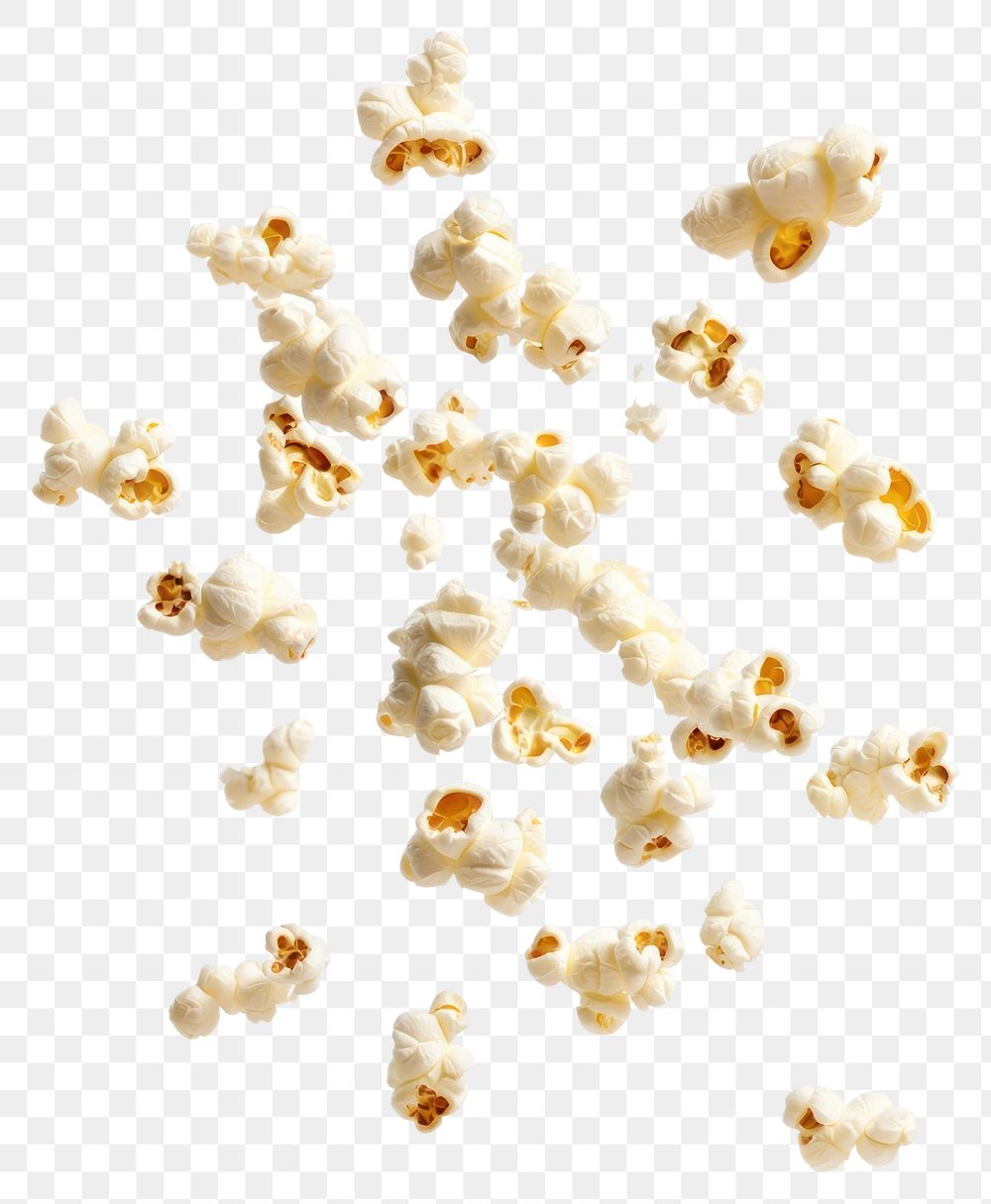 PNG Flying popcorns background snack white.