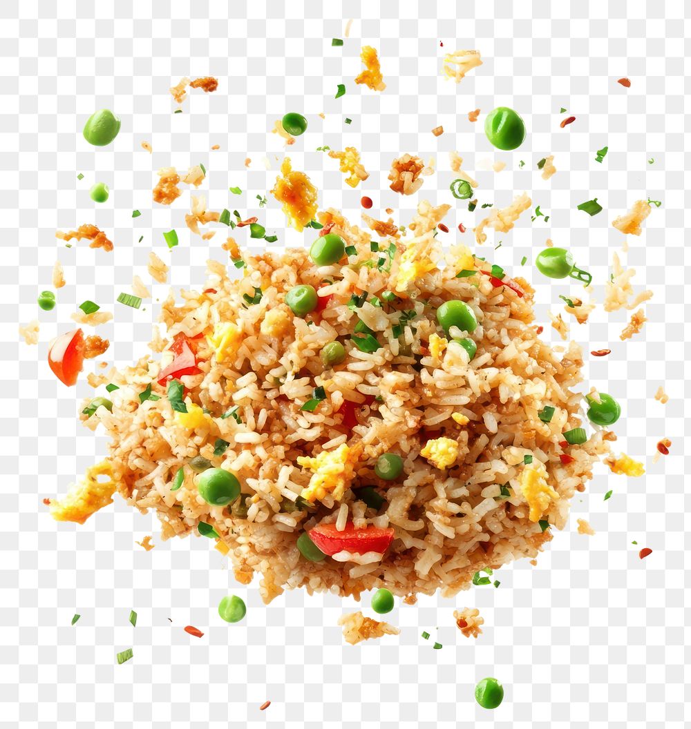 PNG Exploding fried rice background white 