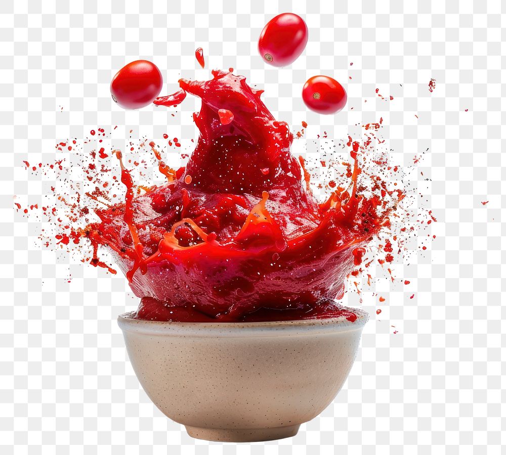 PNG Exploding tomato sauce food background explosion.