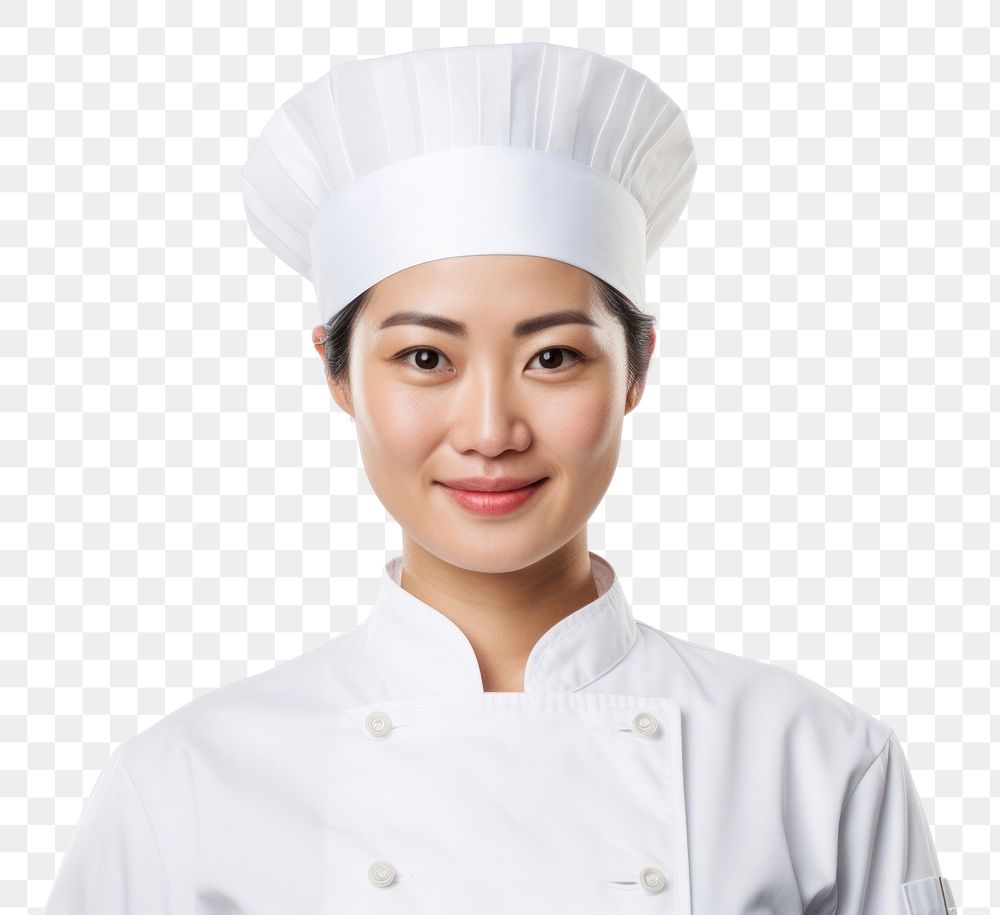 Female chef adult protection happiness. 