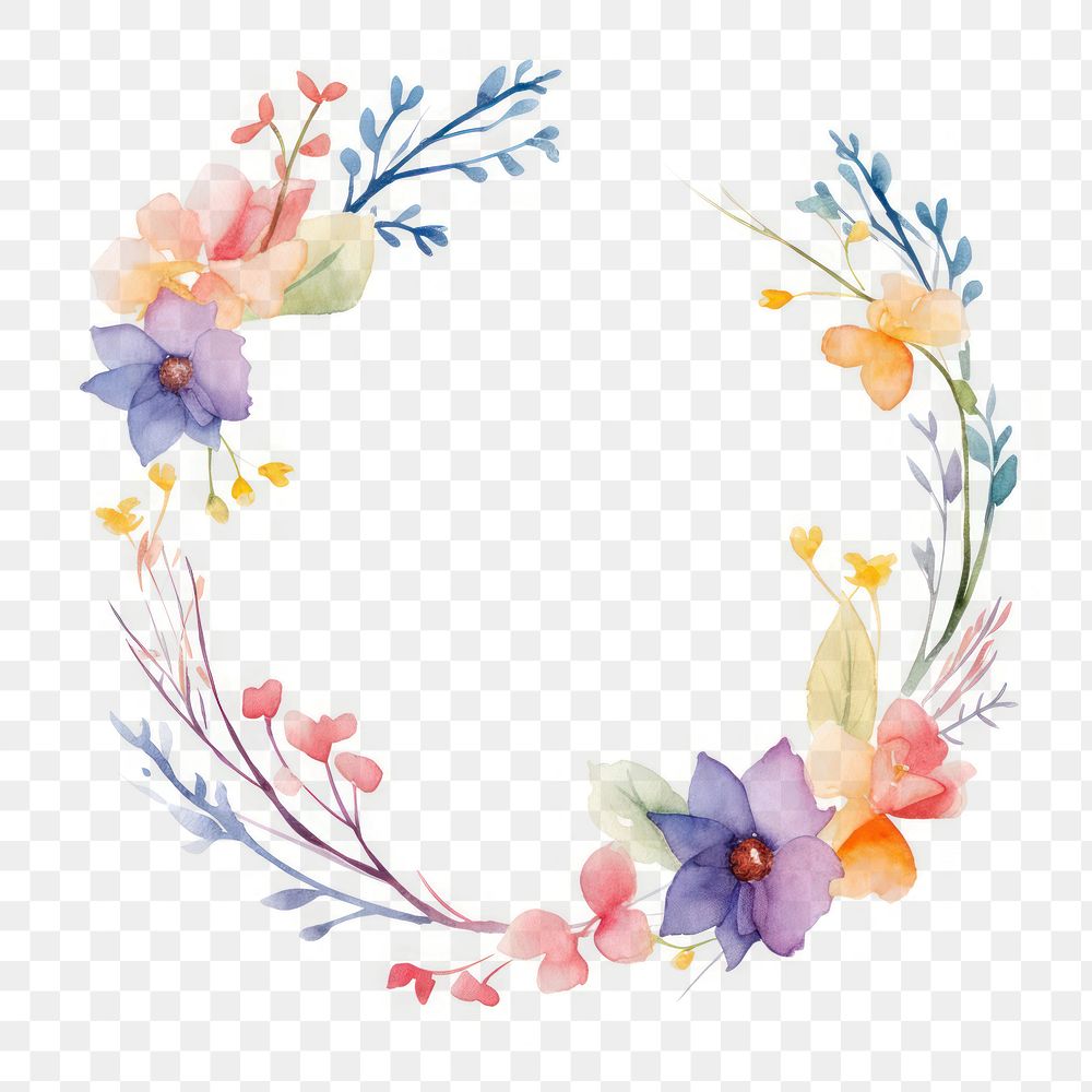 PNG Flowers circle border pattern white background inflorescence.