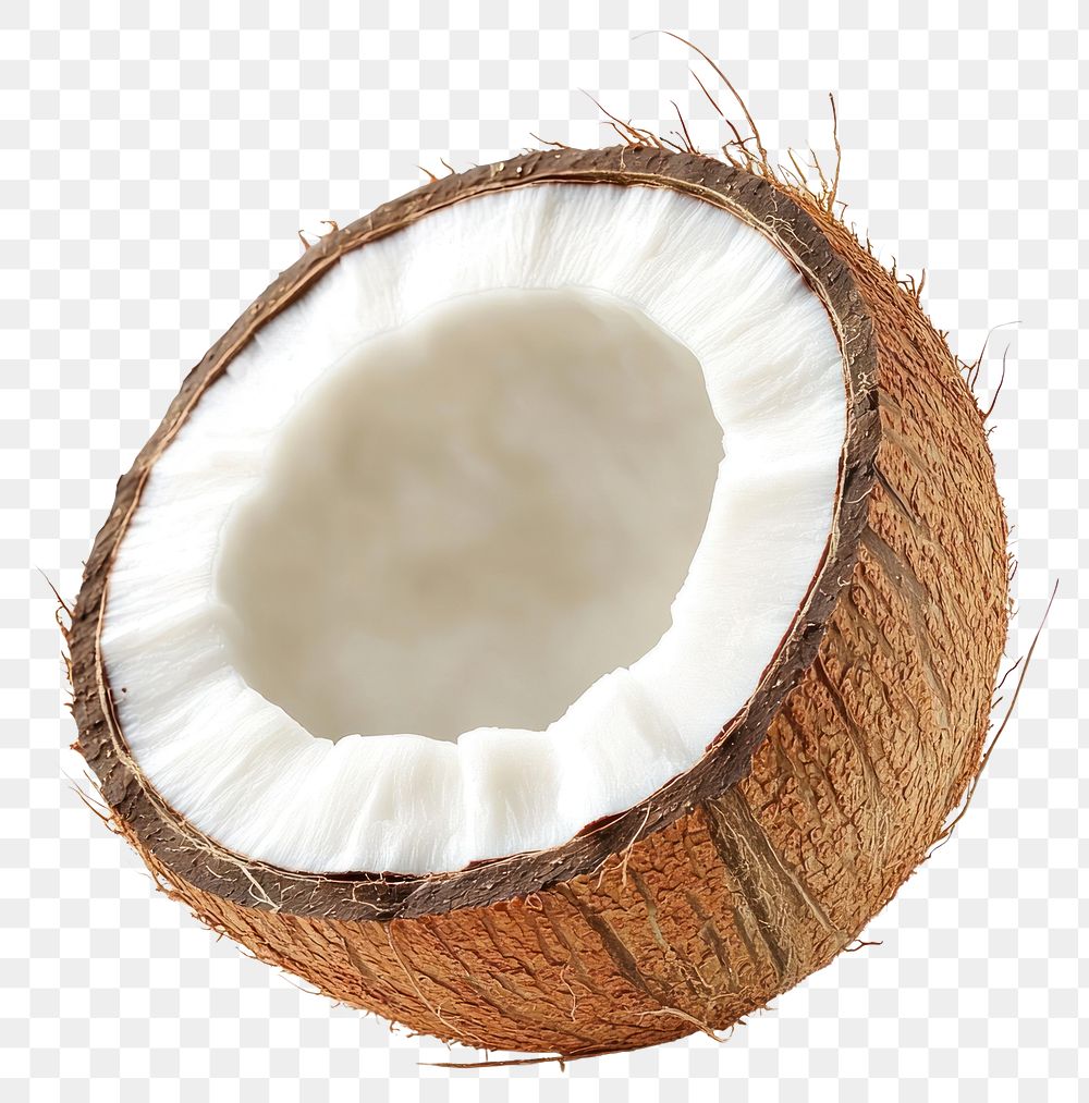 PNG Real coconut fruit fresh white.