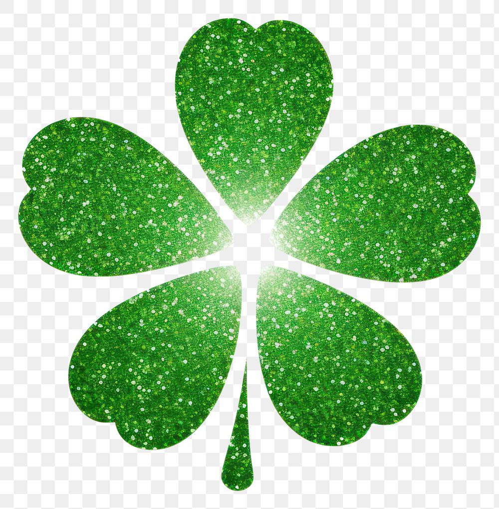 PNG  Clover icon green glitter shape.