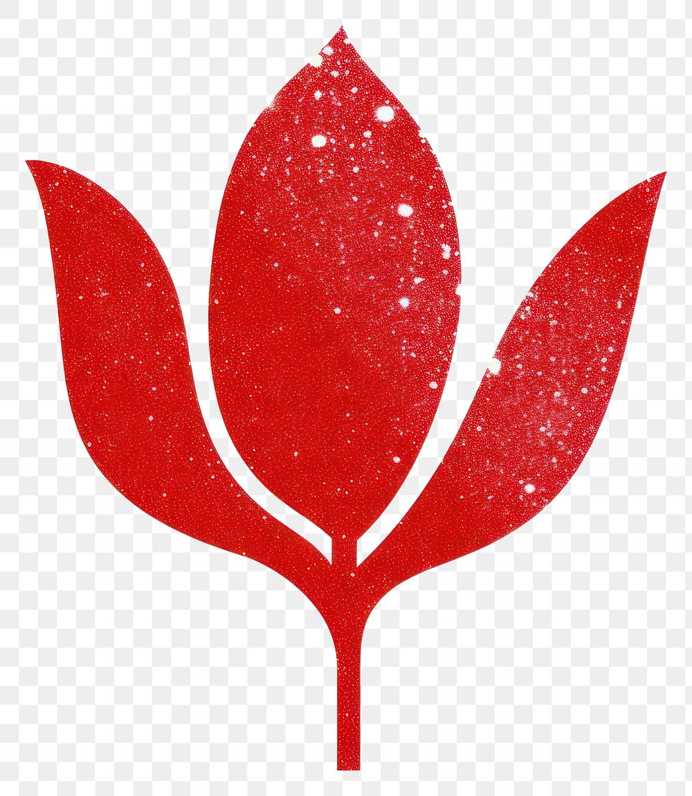 PNG  Red tulip icon plant leaf logo.