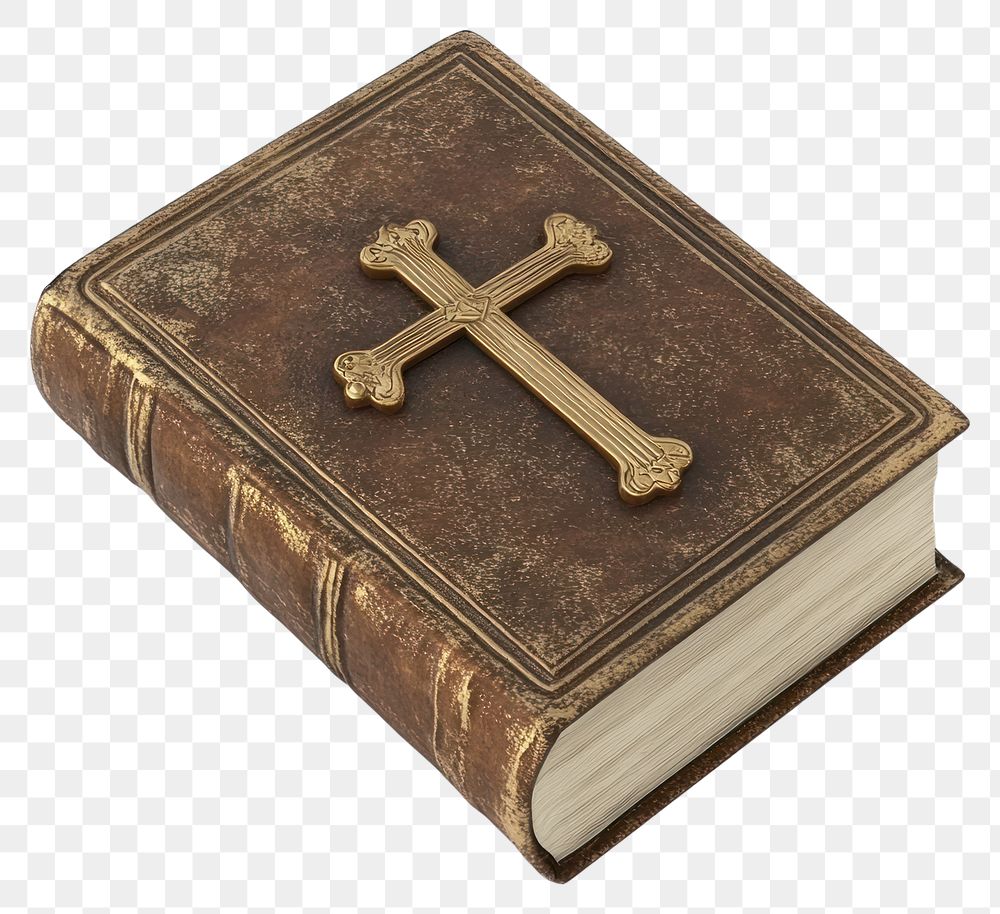 png-vintage-leather-bound-bible-cross-premium-png-rawpixel