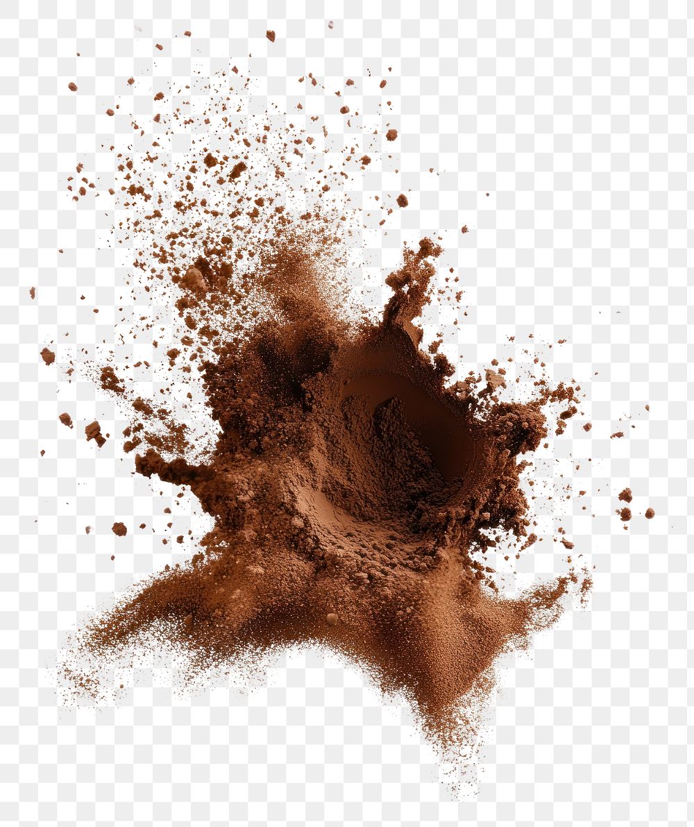 PNG Exploding cocoa powder splash