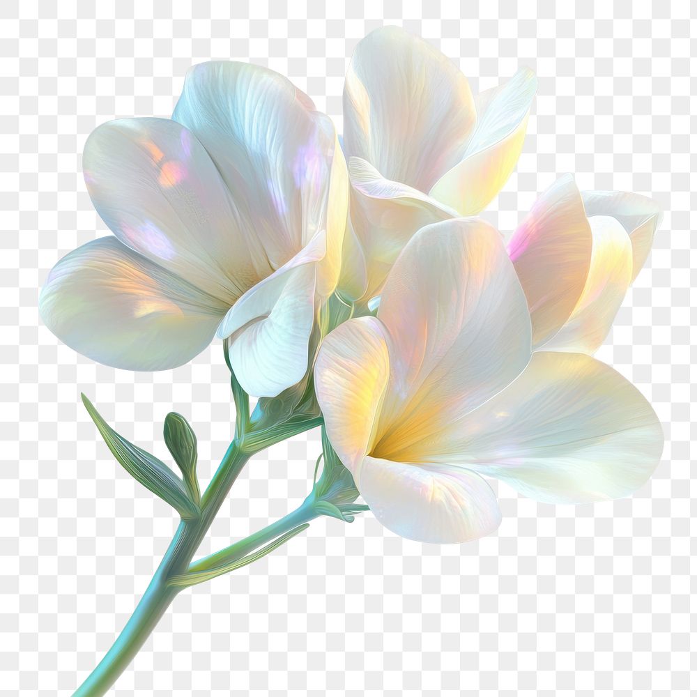 PNG  Freesia flower illustration delicate.