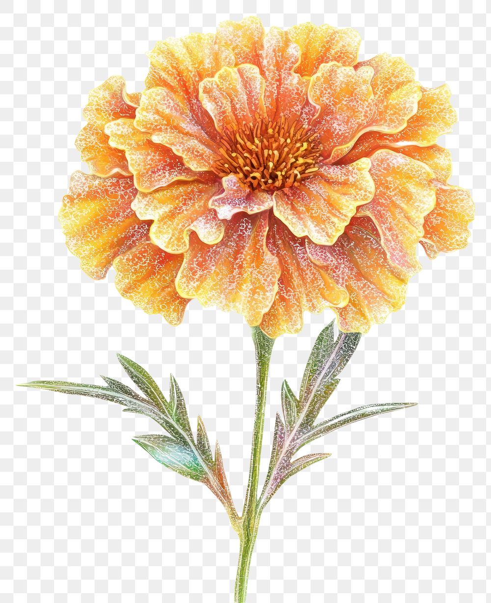 PNG  Marigold flower illustration marigold.