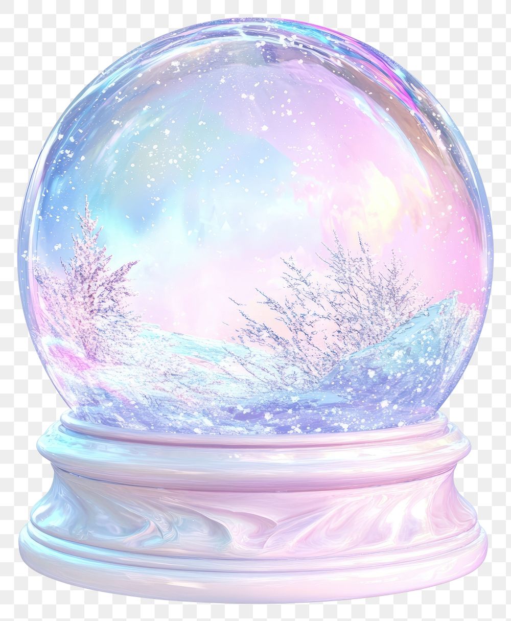 PNG  Snow globe art illustration whimsical.