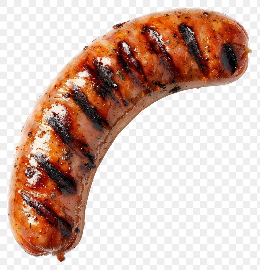 PNG Grilled sausage with char marks