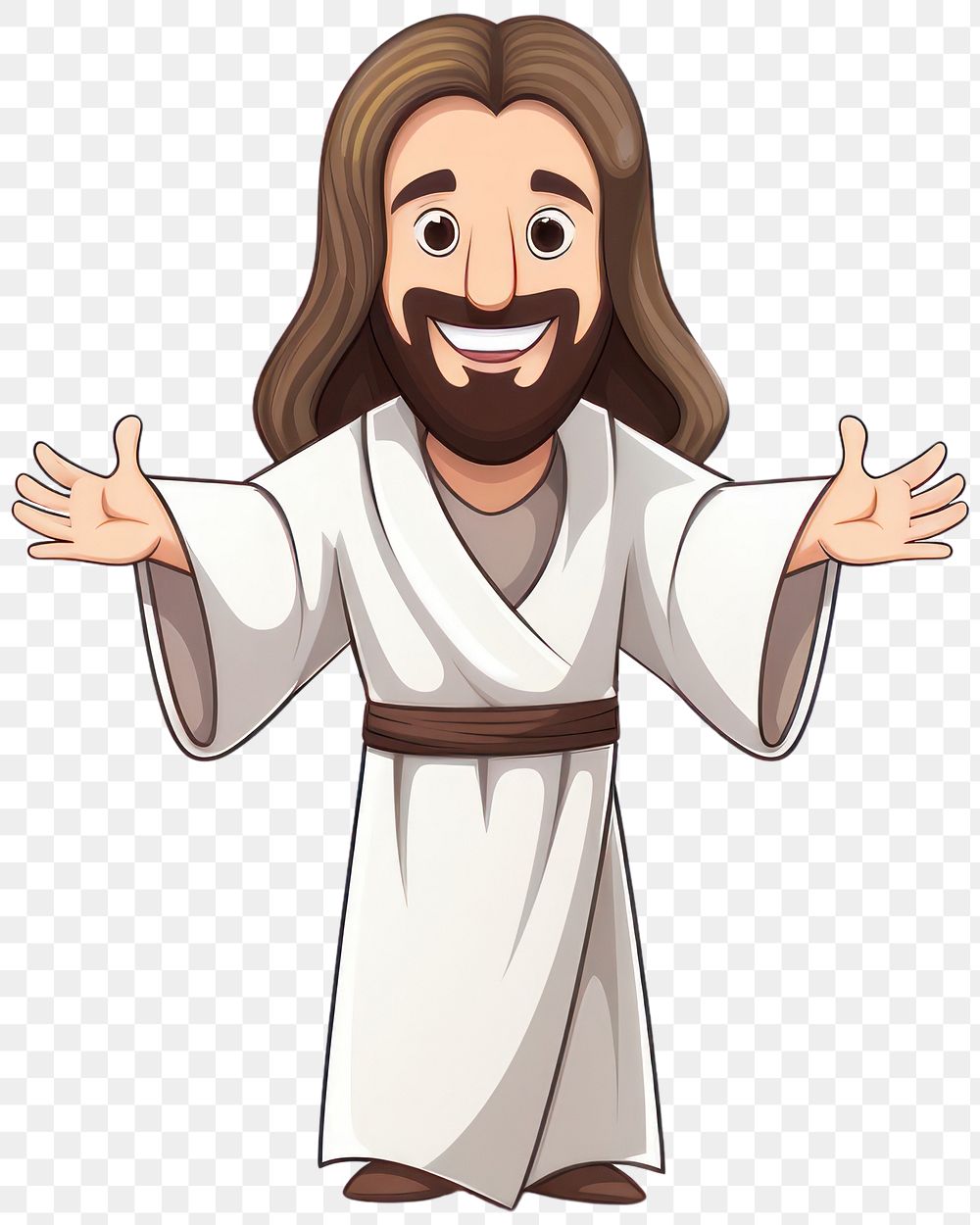 PNG Jesus cartoon adult white background. 