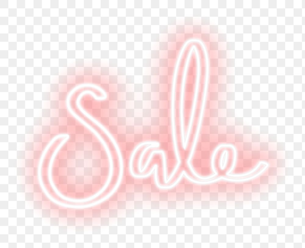 Pink sale neon sign transparent png