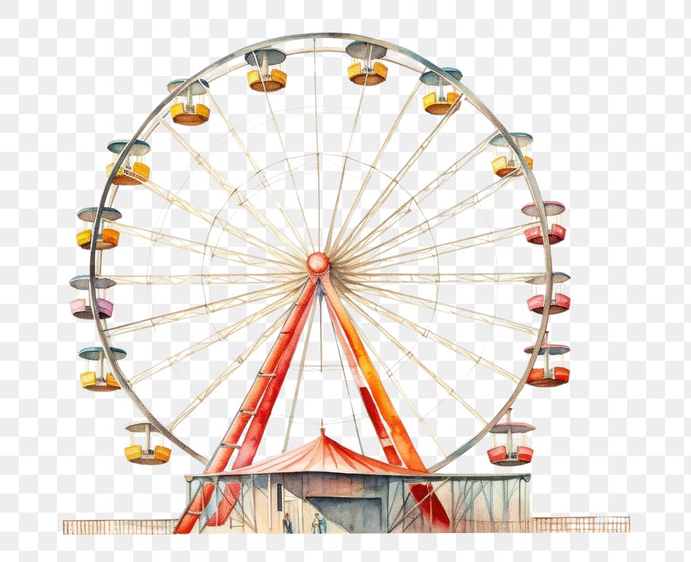 PNG Carnival wheel fun white background