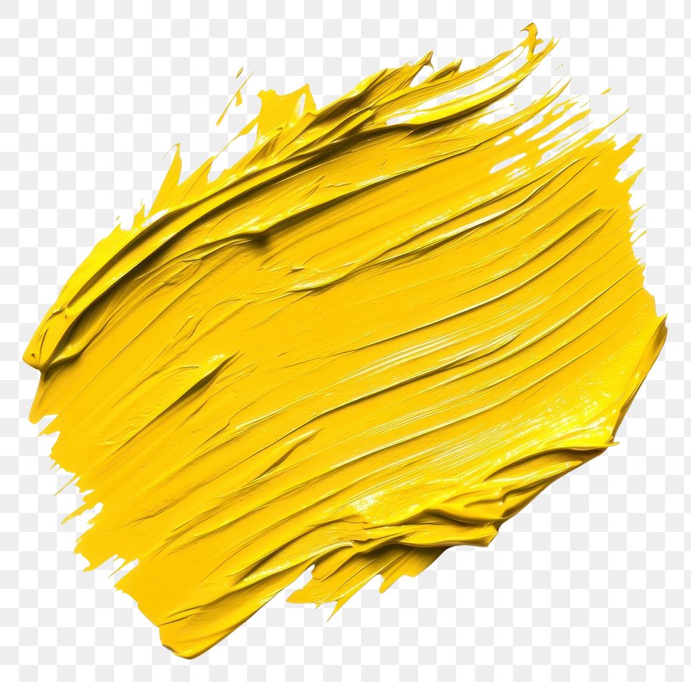 PNG Yellow paint brushstroke strokes contemporary expression.