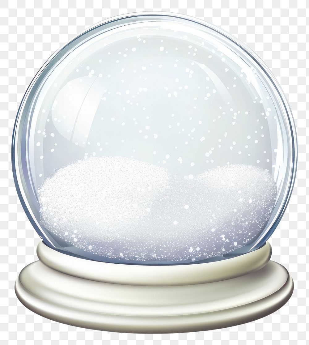 PNG Snow globe with falling snow