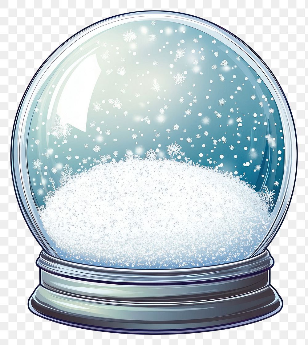 PNG Magical winter snow globe illustration