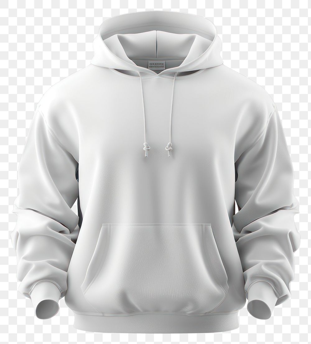 PNG White hoodie shirt mockup apparel sweatshirt clothing.