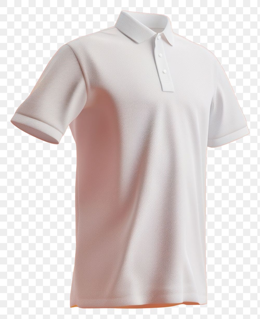 PNG White polo shirt mockup undershirt clothing apparel.