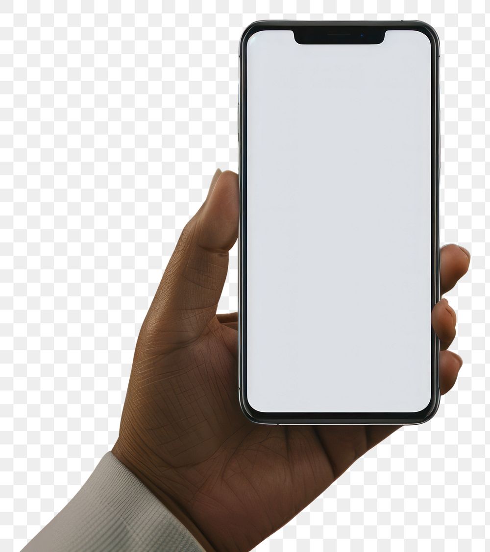 PNG Blank smartphone mockup electronics iphone person.