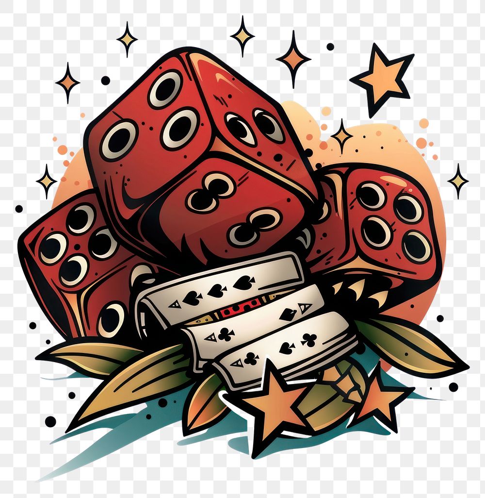 PNG Illustration of casino card cards game dice.