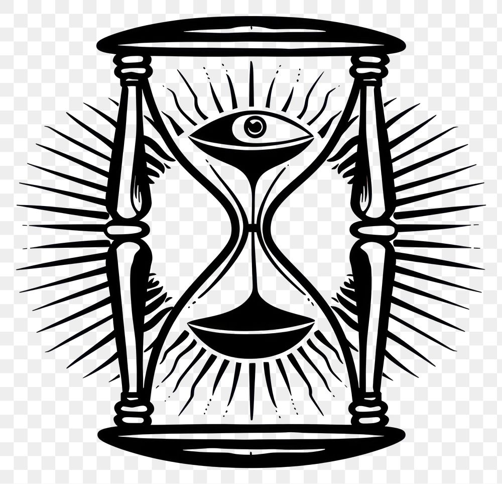 PNG Hourglass hourglass creativity monochrome.