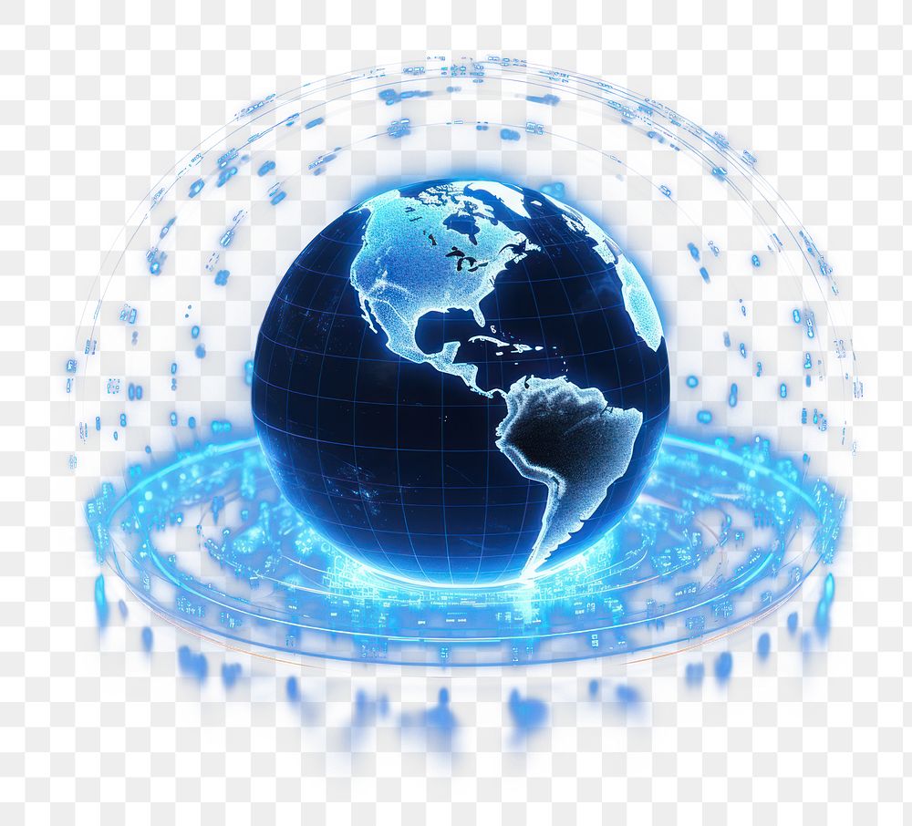 PNG Technology universe sphere planet. 