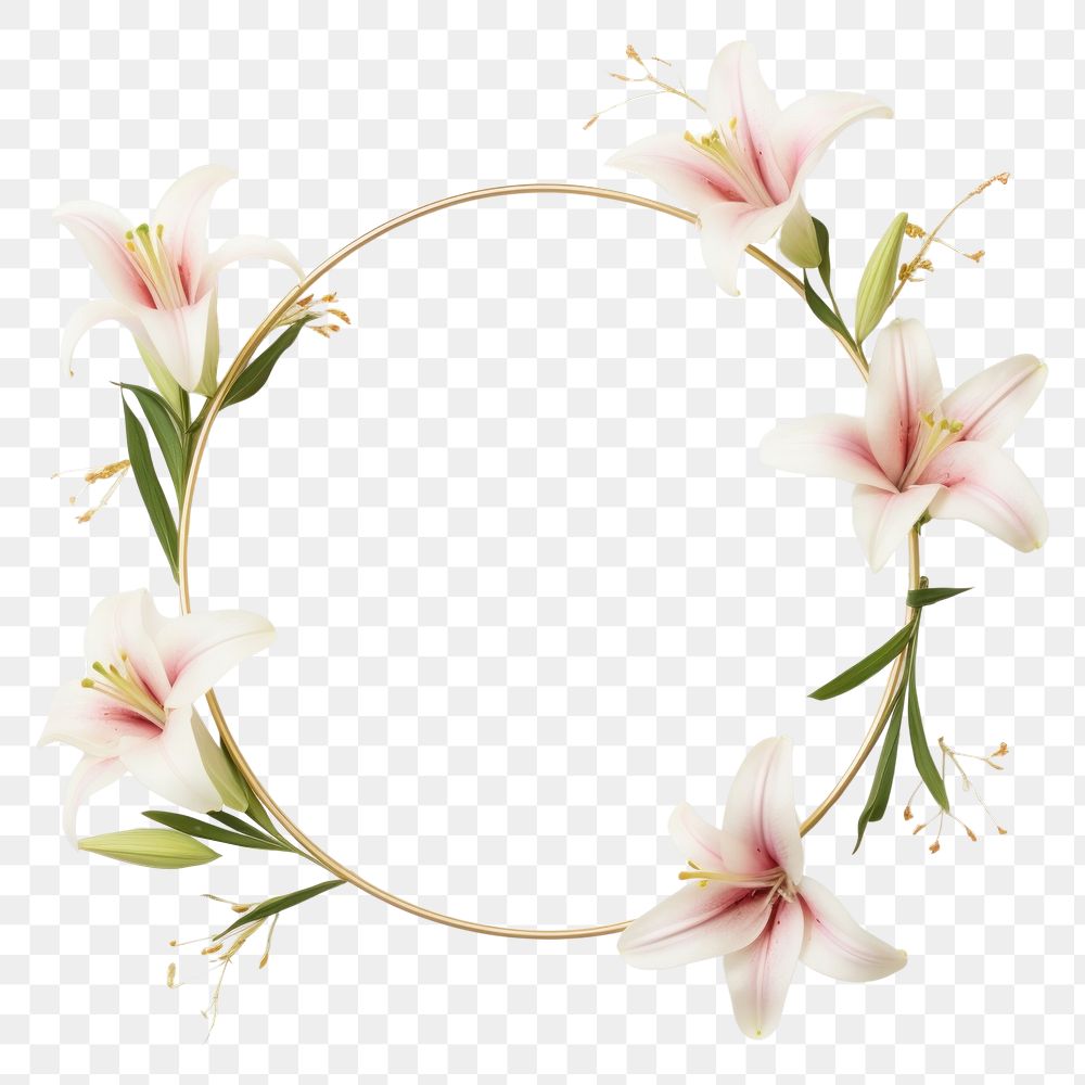 PNG Circle flower wreath plant.