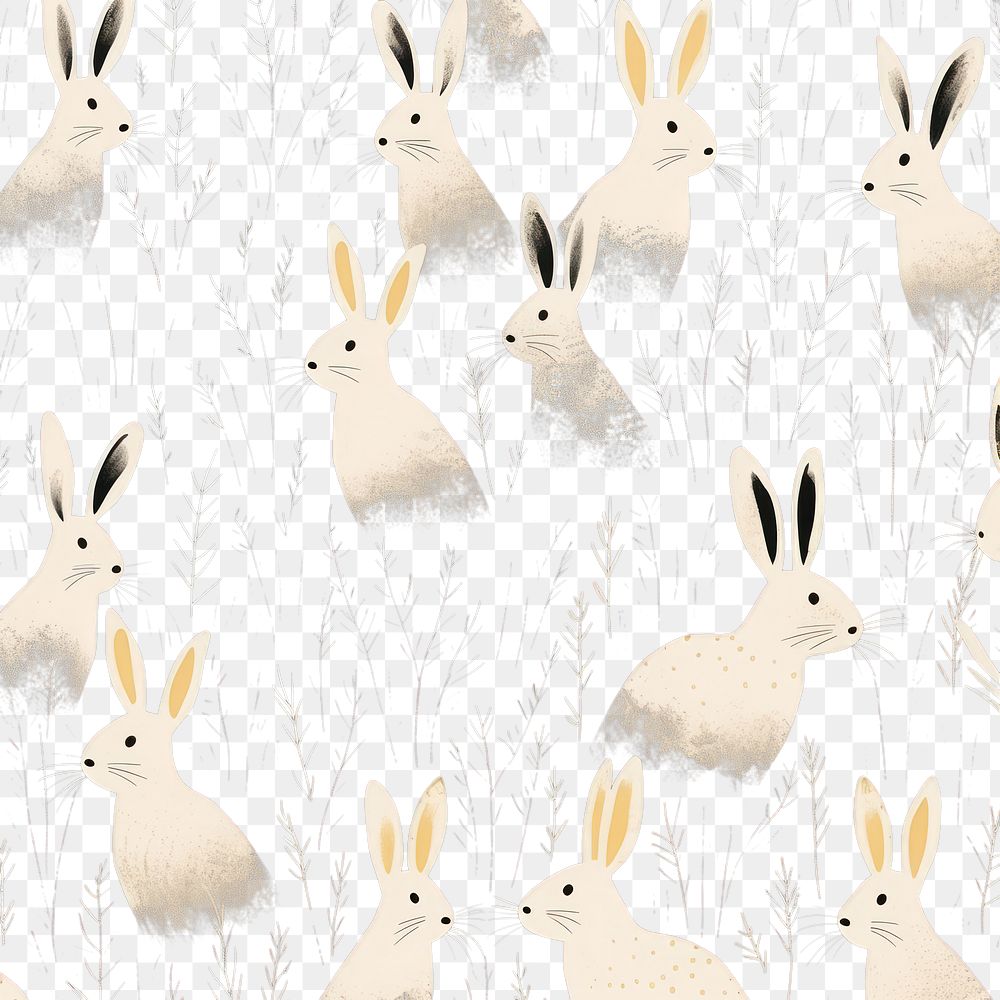 PNG Rabbits animal pattern mammal. 