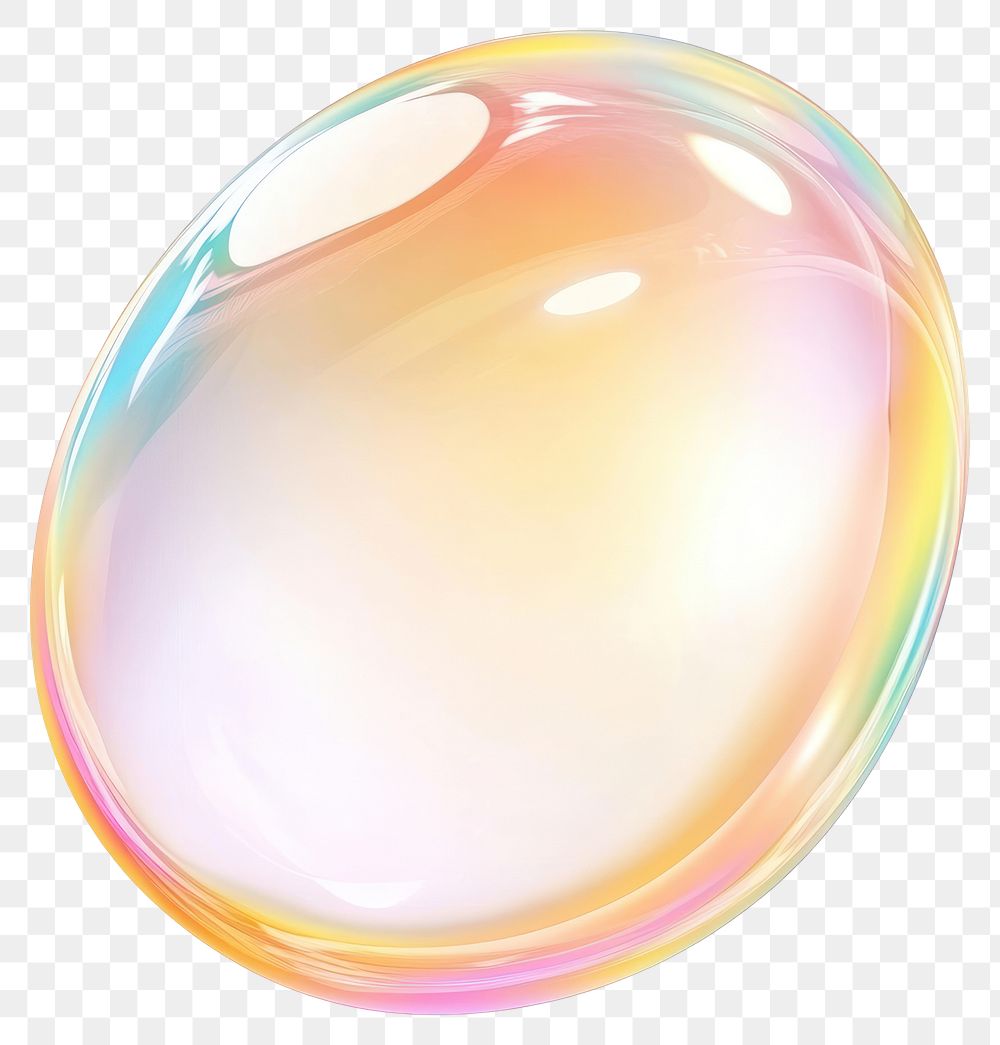 PNG Soap bubble oval shape illustration background colors.