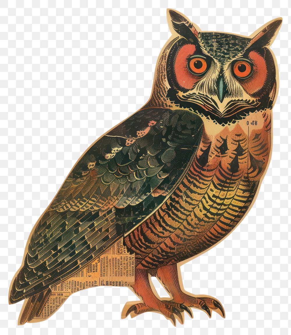 Retro Magazine Collage Illustrations PNG Elements on Transparent