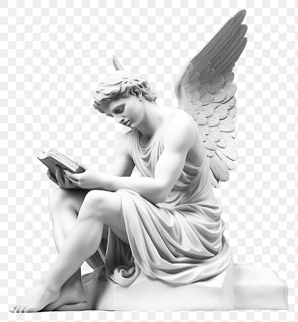 PNG Cupid Greek sculpture person reading archangel human art.