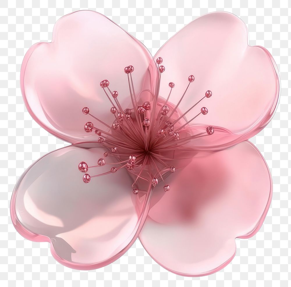 PNG Coquette sakura illustration blossom flower.