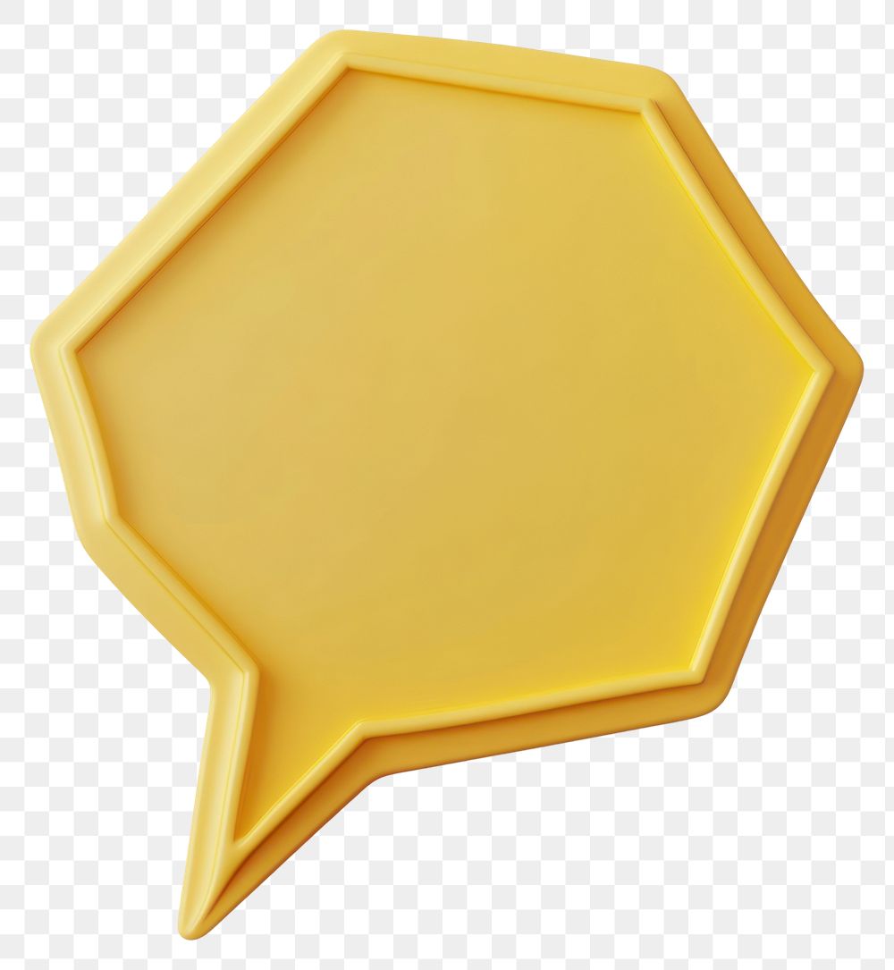 PNG Goldenrod-yellow octagon shape illustration symbol speech.