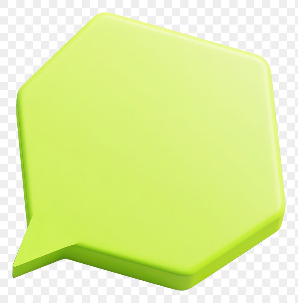 PNG Lime-green octagon shape illustration graphic speech.